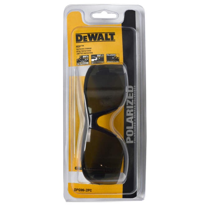 DEWALT DPG99 HDP™ Safety Glass, smoke polarized (#DPG99-2PC) - Smoke Lens -  DeWalt - Eye Protection
