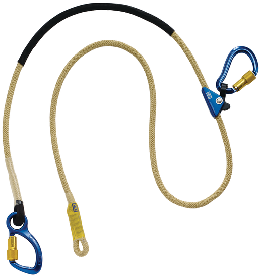Pole Climber's Adjustable Rope Positioning Lanyard - For Electrical/Hot Work Use, 8 ft. (#1234083)