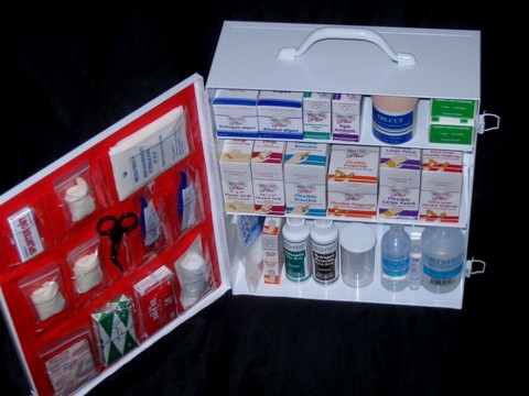 First Aid Cabinet, 3-shelf, no tablets (#712MTMNT)