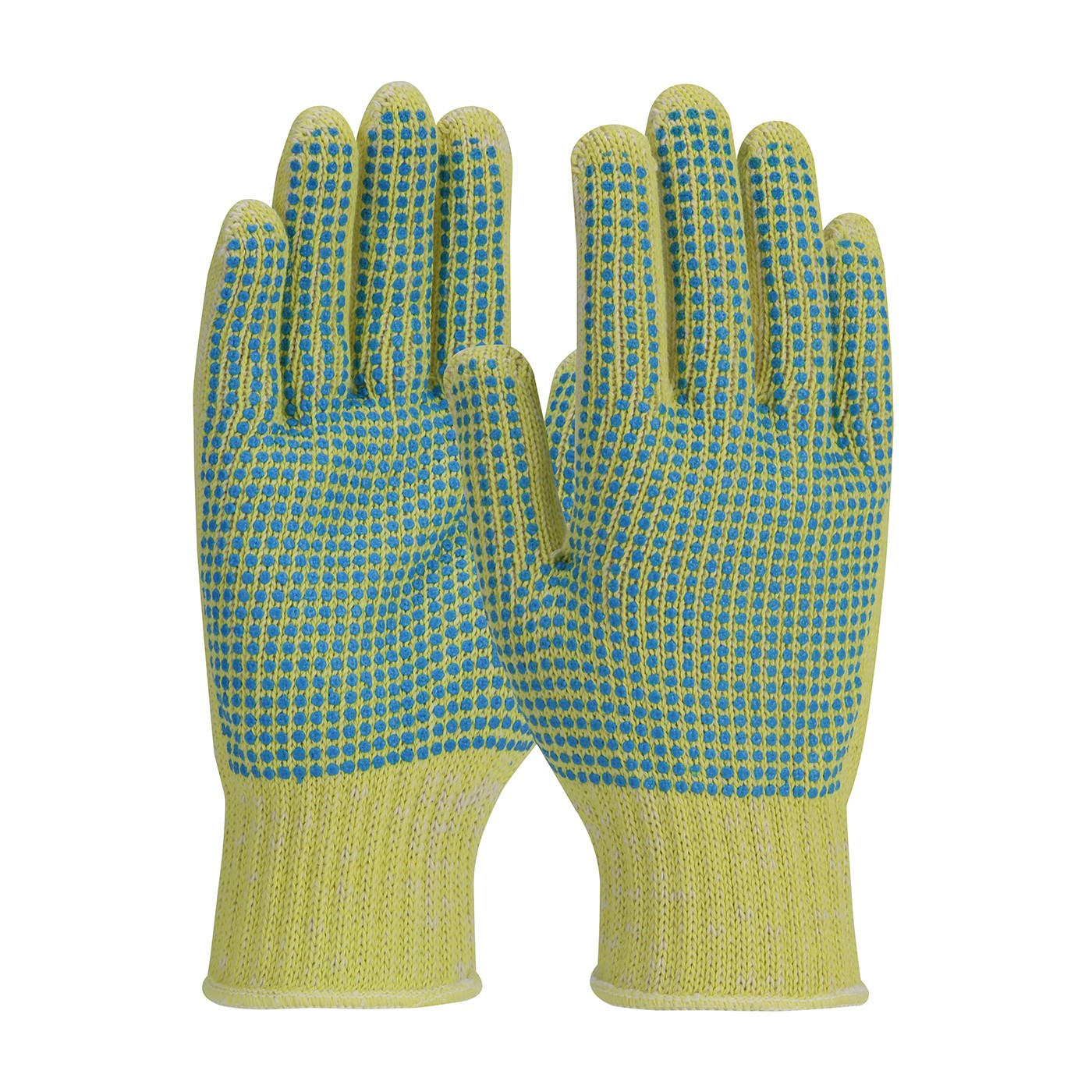 Kut Gard® Seamless Knit Kevlar® / Cotton Plated Glove with Double-Sided PVC Dot Grip - Medium Weight  (#08-K252)