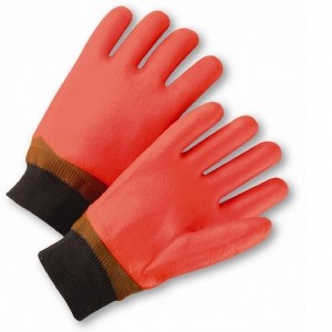 West Chester® Insulated PVC Dipped Glove with Smooth Grip - Knitwrist  (#1007OR)