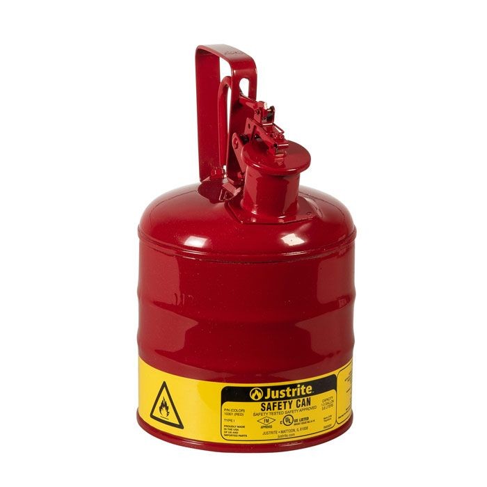 Justrite Type I Safety Can, 1 gallon, Red (#10301)