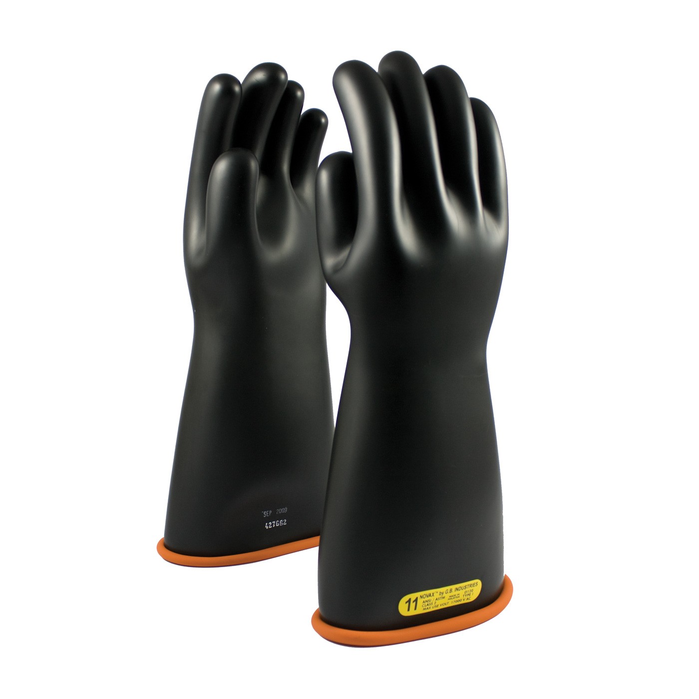 NOVAX® Class 2 Rubber Insulating Glove with Straight Cuff - 16"  (#155-2-16)