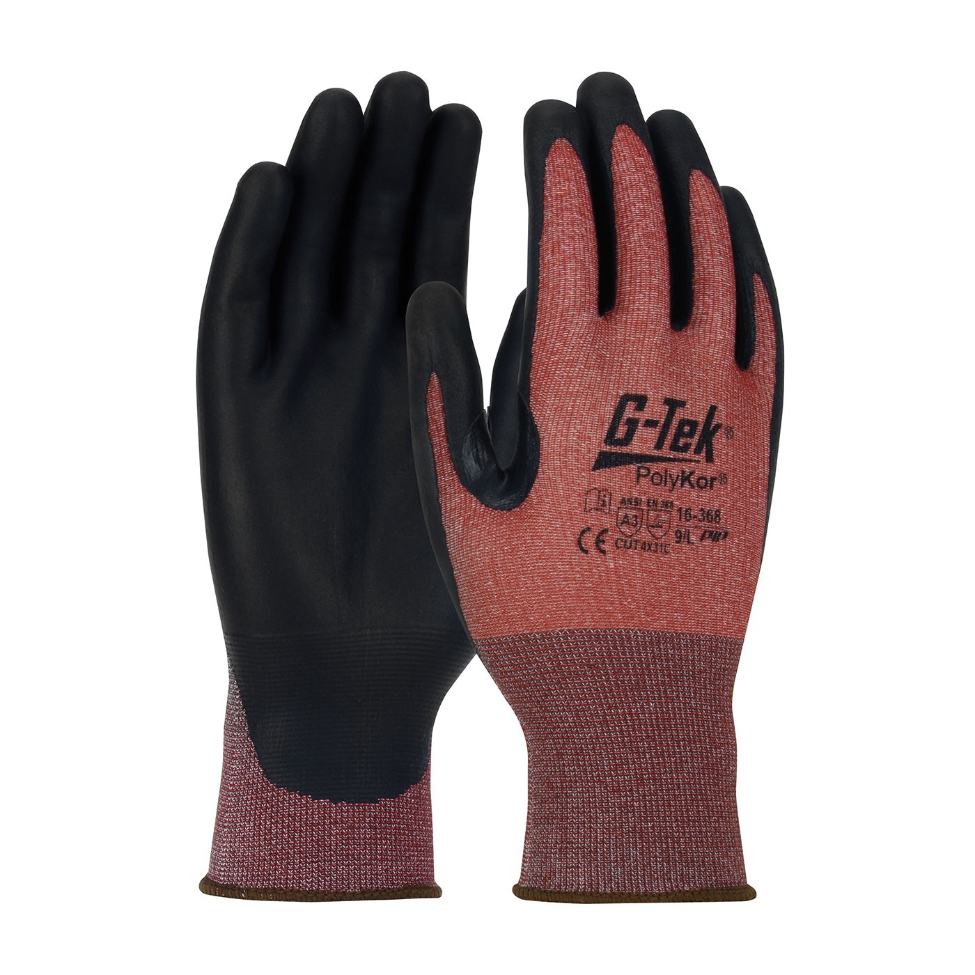 G-Tek® PolyKor® X7™ Seamless Knit PolyKor® X7™ Blended Glove with NeoFoam® Coated Palm & Fingers - Touchscreen Compatible  (#16-368)