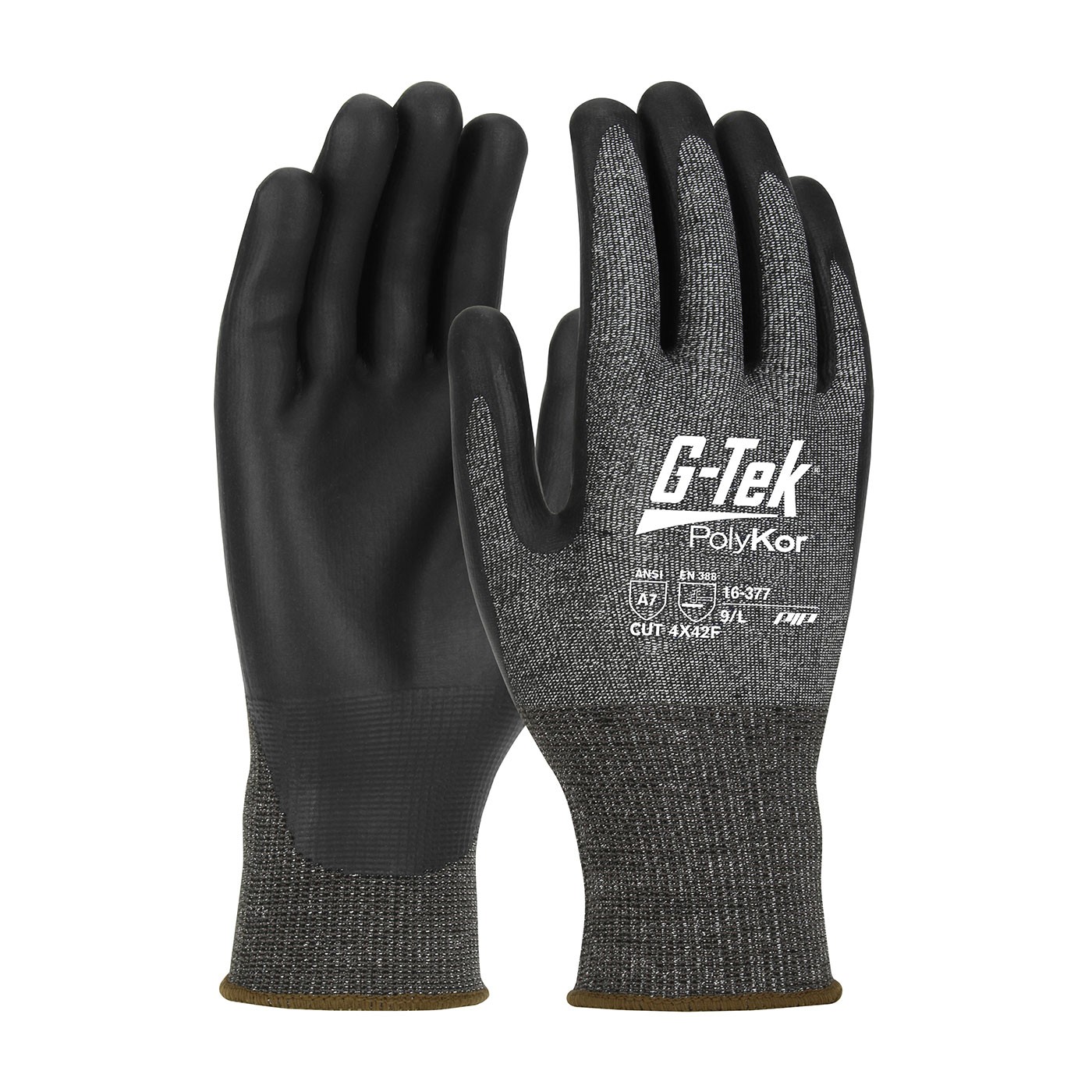 G-Tek® PolyKor® X7™ Seamless Knit PolyKor® X7™ Blended Glove with NeoFoam® Coated Palm & Fingers - Touchscreen Compatible  (#16-377)