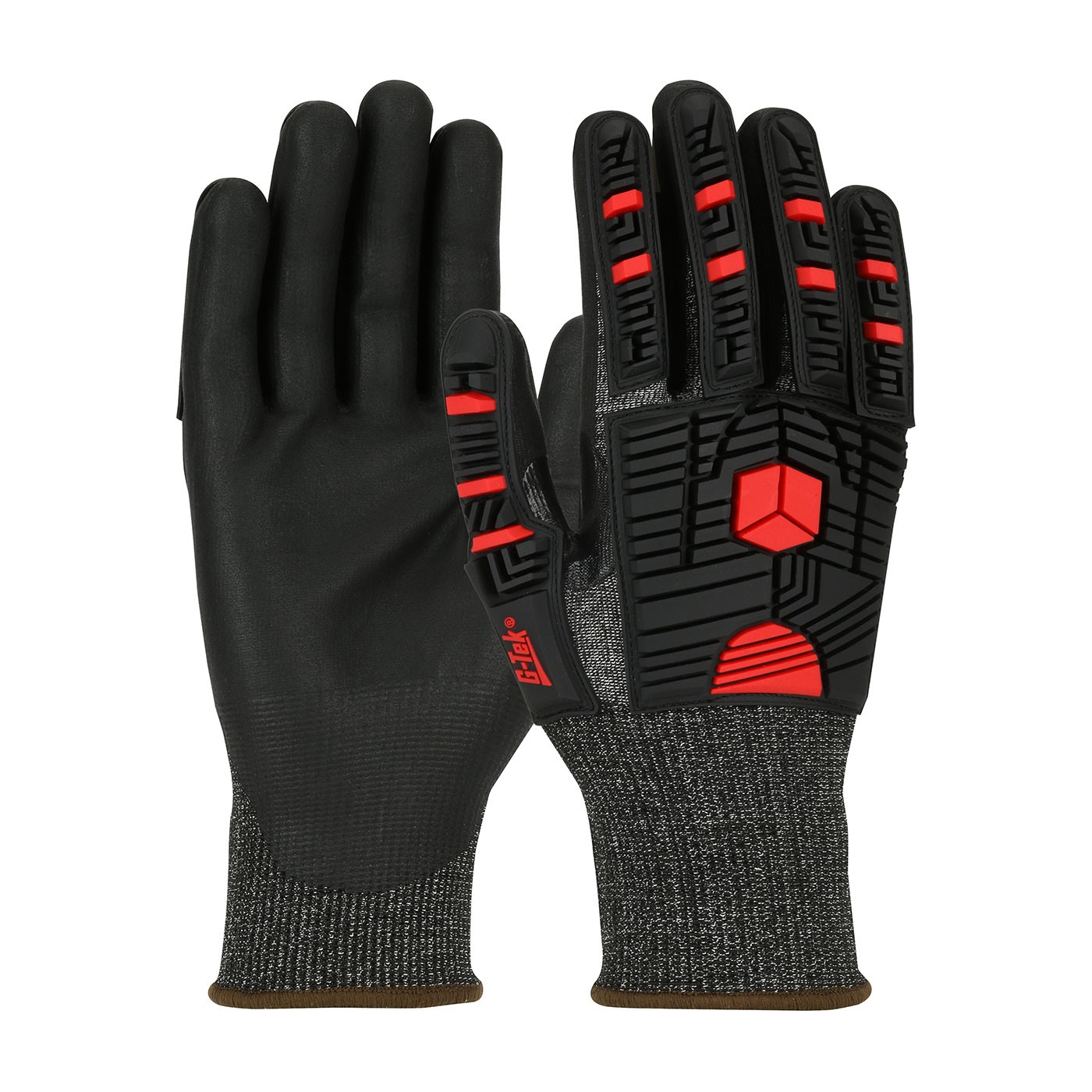 G-Tek® PolyKor® X7™ Seamless Knit PolyKor® X7™ Blended Glove with Impact Protection and NeoFoam® Coated Palm & Fingers  (#16-MP785)