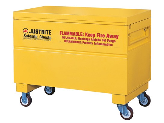 Safesite Flammable Storage Chest For Jobsite, Dims. 31-1/8"H x 48"W x 24"D (#16032Y)