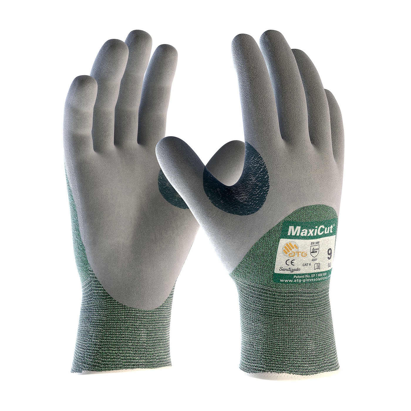 MaxiCut® Seamless Knit Engineered Yarn Glove with Nitrile Coated MicroFoam Grip on Palm, Fingers & Knuckles (#18-575)