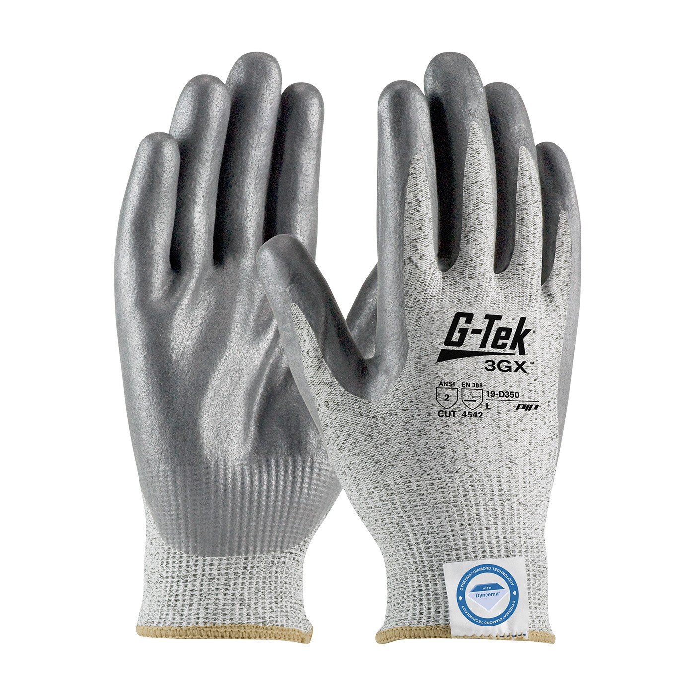 G-Tek® 3GX® Seamless Knit Dyneema® Diamond Blended Glove with Nitrile Coated Foam Grip on Palm & Fingers  (#19-D350)
