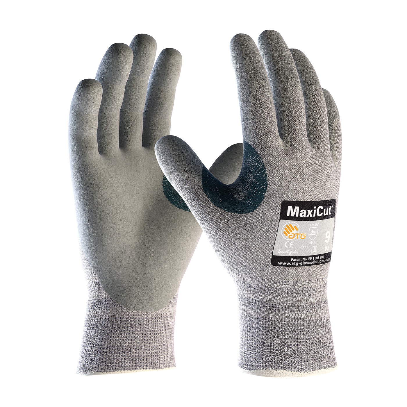 MaxiCut® Seamless Knit Dyneema® / Engineered Yarn Glove with Nitrile Coated MicroFoam Grip on Palm & Fingers  (#19-D470)