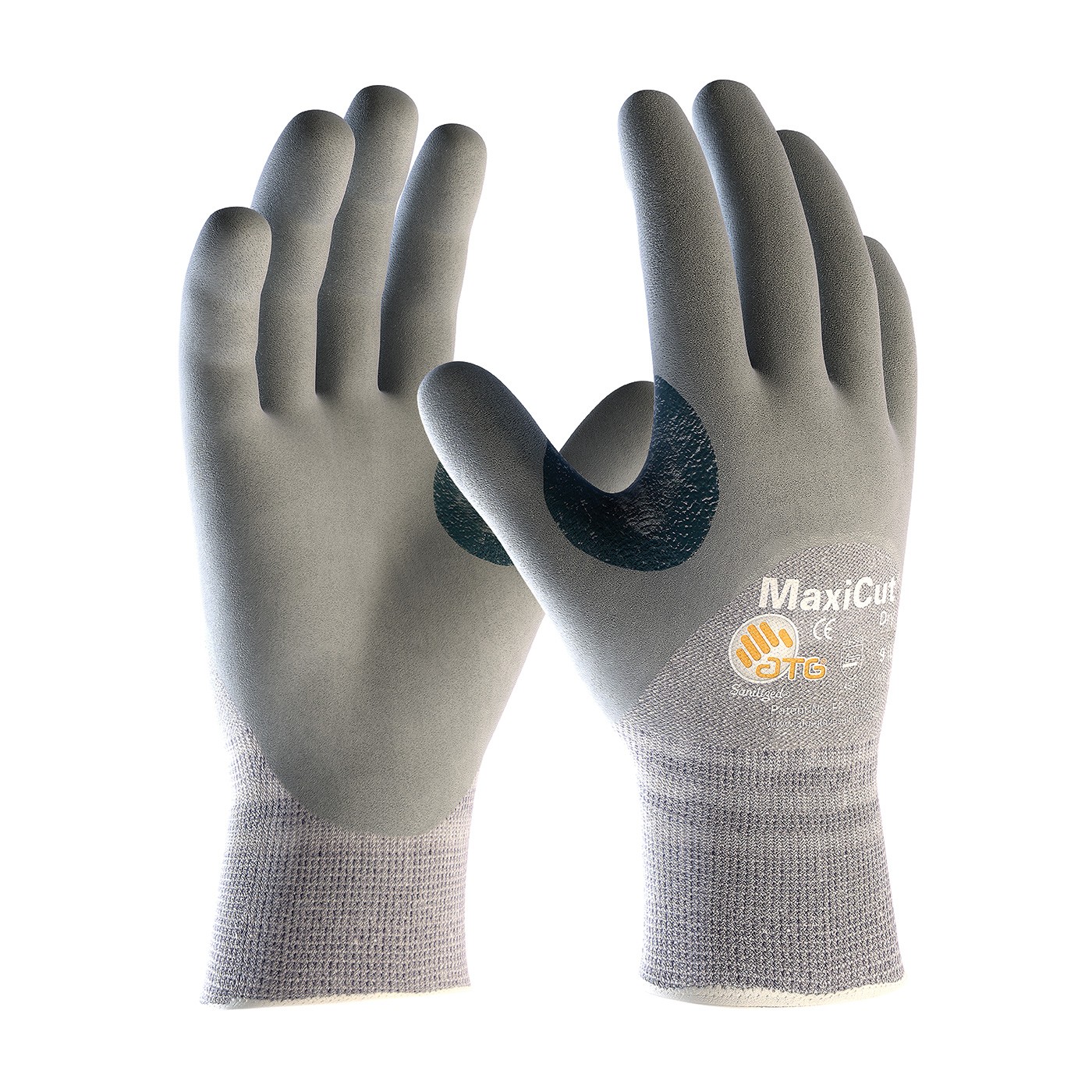 MaxiCut® Dry Seamless Knit Dyneema® / Engineered Yarns Glove with Nitrile Coated Foam Grip on Palm, Fingers & Knuckles (#19-D475)