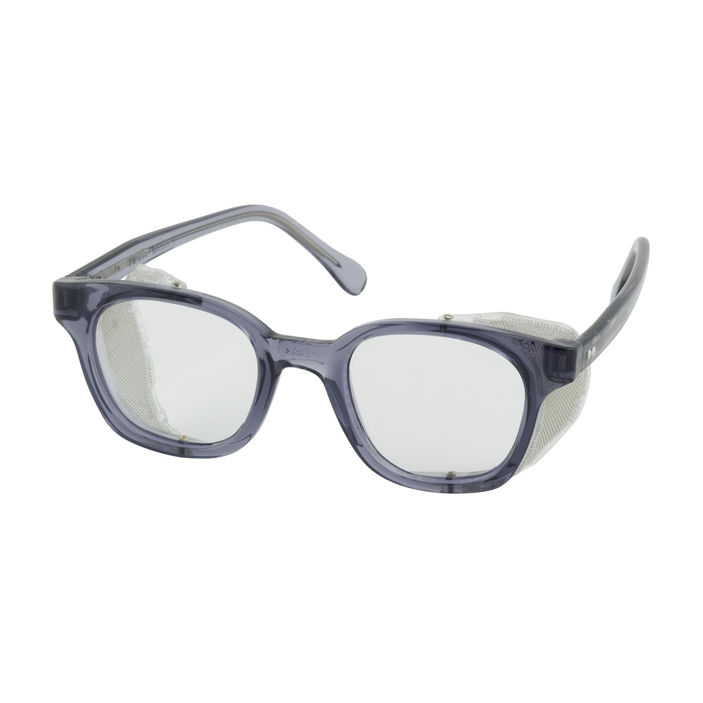 Traditional Spectacle Full Frame Safety Glasses with Smoke Frame, Clear Lens and Anti-Scratch / Anti-Fog Coating  (#249-5907-400)