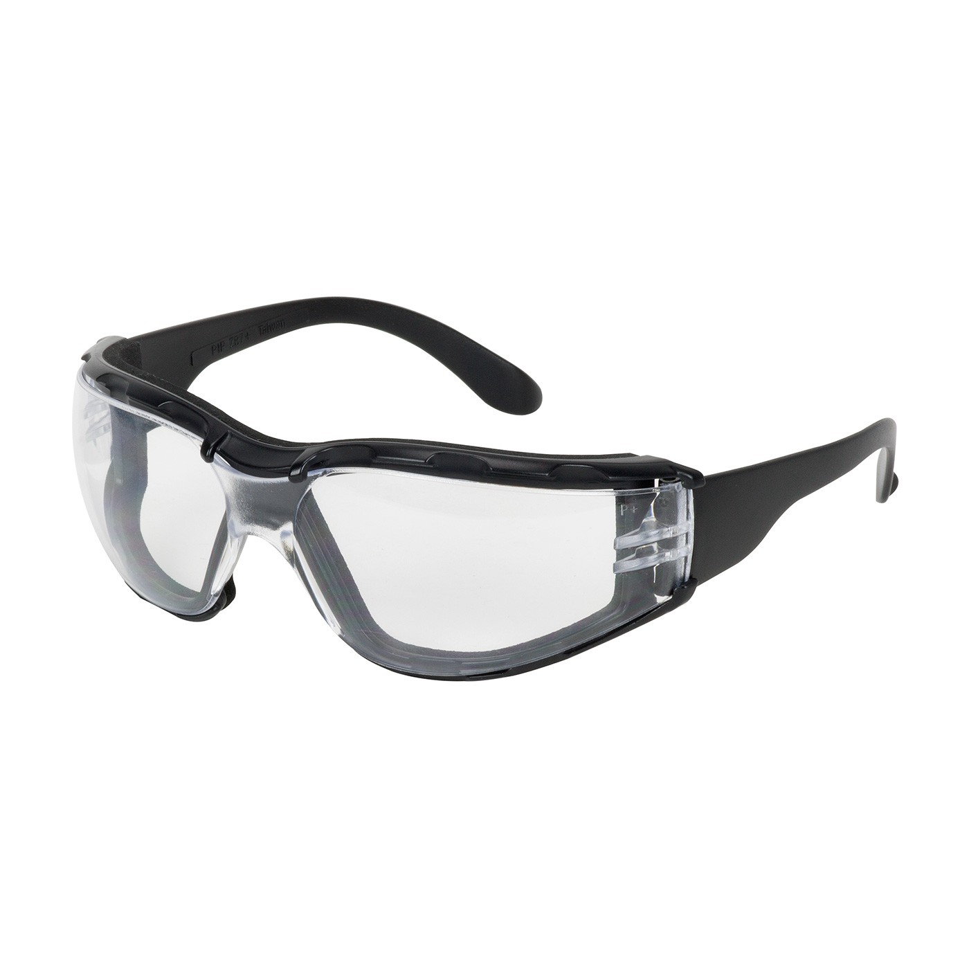 Zenon Z12™ Foam Rimless Safety Glasses with Black Temple, Clear Lens, Foam Padding and Anti-Scratch / Anti-Fog Coating  (#250-01-F020)