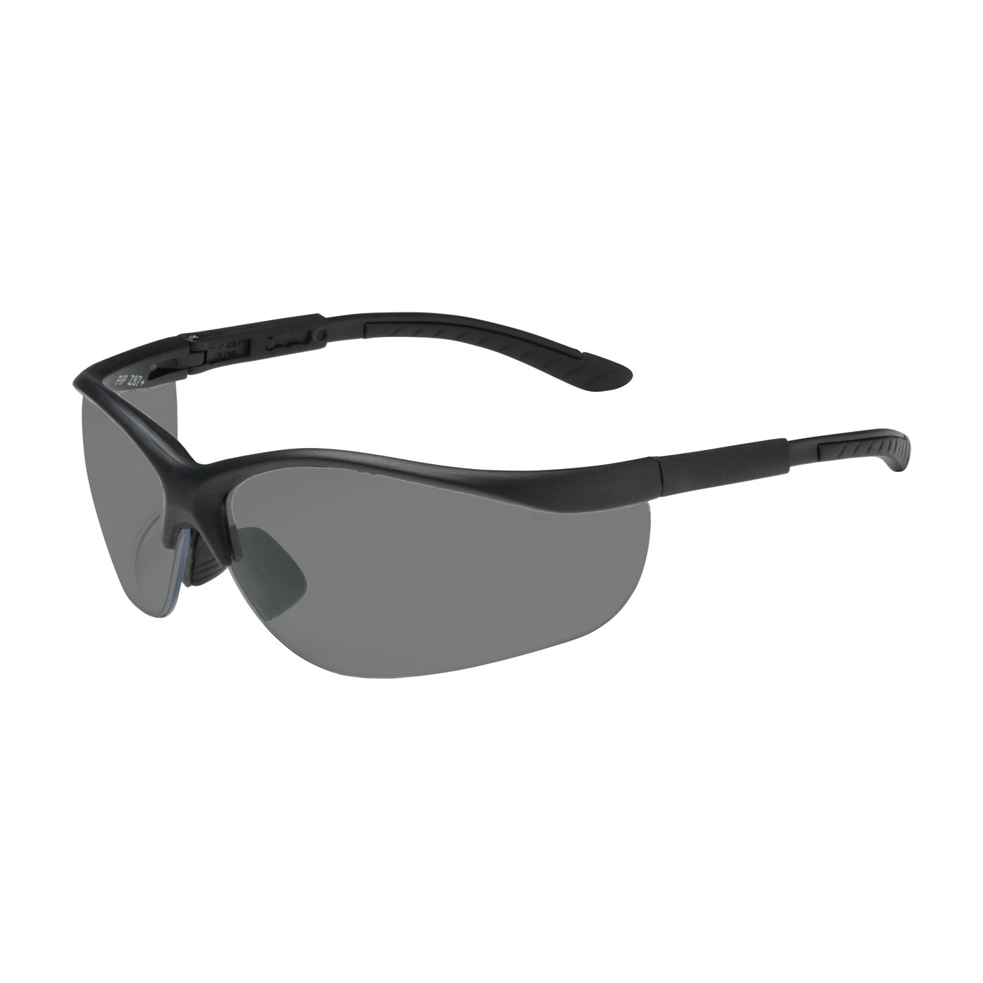 Hi-Voltage AC™ Semi-Rimless Safety Glasses with Black Frame, Gray Lens and Anti-Scratch Coating  (#250-21-0401)