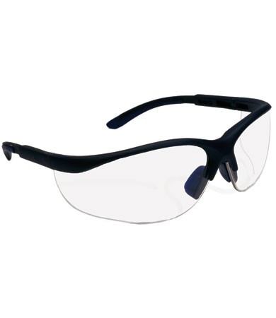 Hi-Voltage AC™ Semi-Rimless Safety Glasses with Black Frame, I/O Lens and Anti-Scratch Coating  (#250-21-0402)
