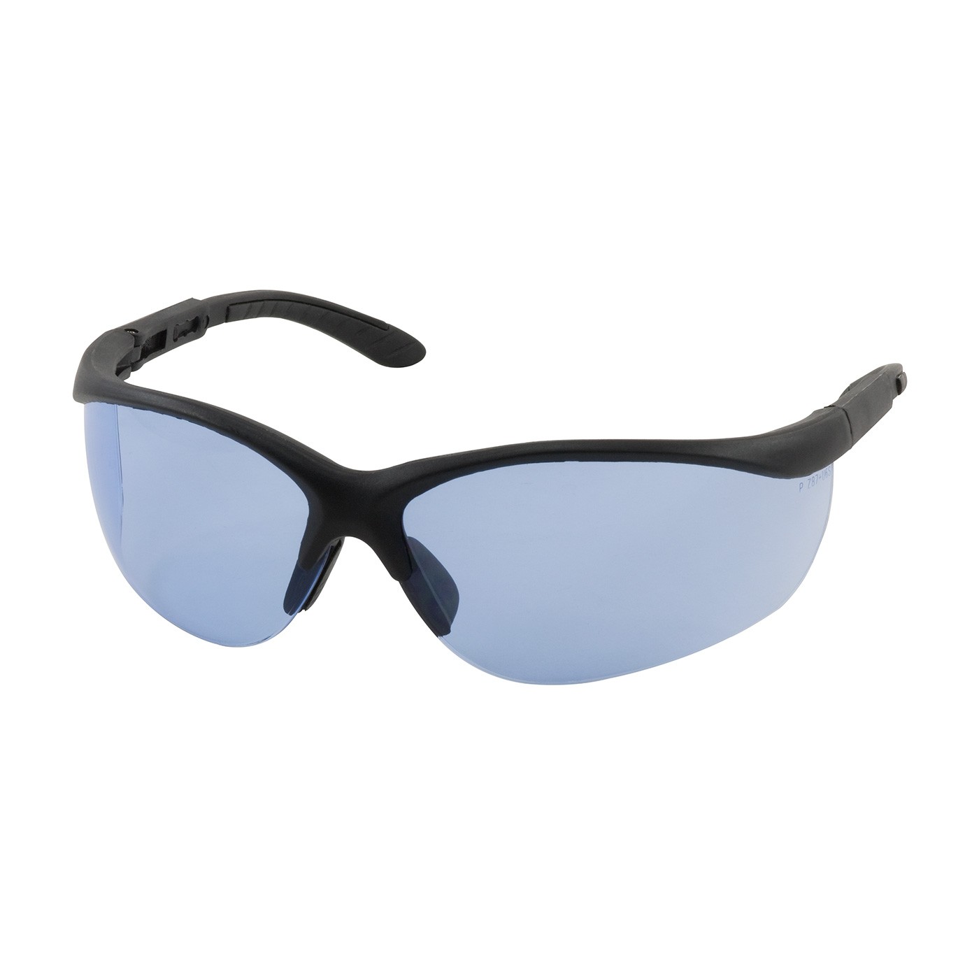 Hi-Voltage AC™ Semi-Rimless Safety Glasses with Black Frame, Light Blue Lens and Anti-Scratch Coating  (#250-21-0403)