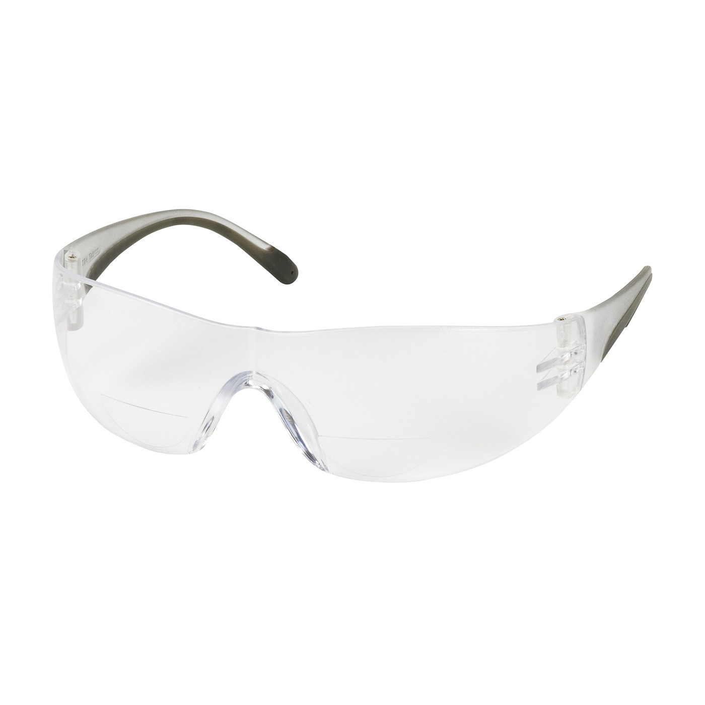Zenon Z12R™ Rimless Safety Readers with Clear Temple, Clear Lens and Anti-Scratch Coating, 1.00 Diopter  (#250-27-0010)