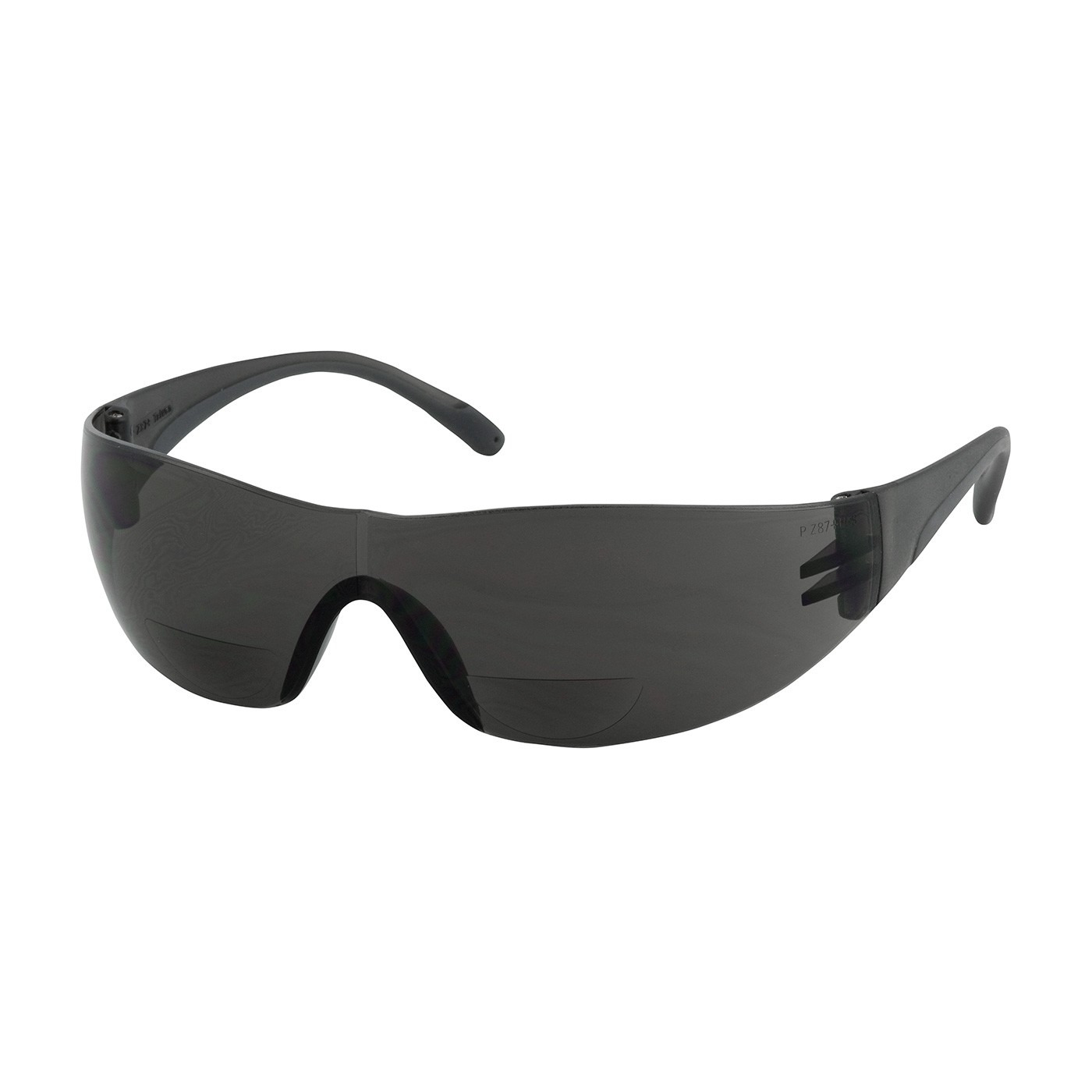 Zenon Z12R™ Rimless Safety Readers with Gray Temple, Gray Lens and Anti-Scratch Coating, 2.00 Diopter  (#250-27-0120)