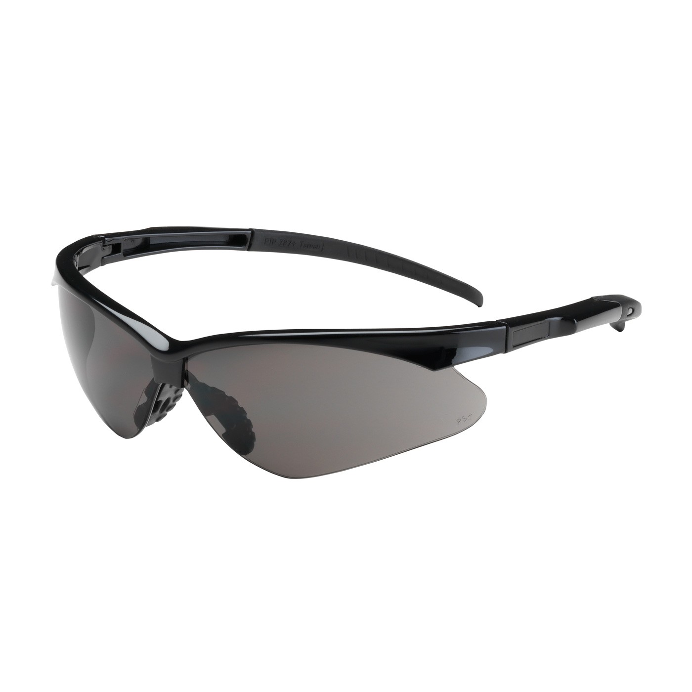Adversary™ Semi-Rimless Safety Glasses with Black Frame, Gray Lens and Anti-Scratch Coating  (#250-28-0001)