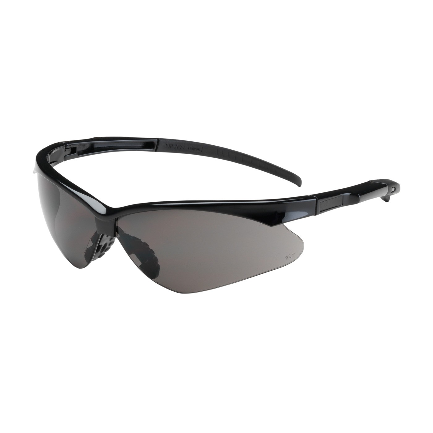 Adversary™ Semi-Rimless Safety Glasses with Black Frame, Gray Lens and Anti-Scratch / Anti-Fog Coating  (#250-28-0021)
