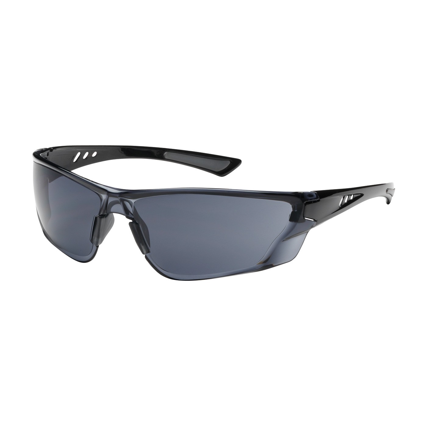 Recon™ Rimless Safety Glasses with Gloss Black Temple, Gray Lens and Anti-Scratch / Anti-Fog Coating  (#250-32-0021)