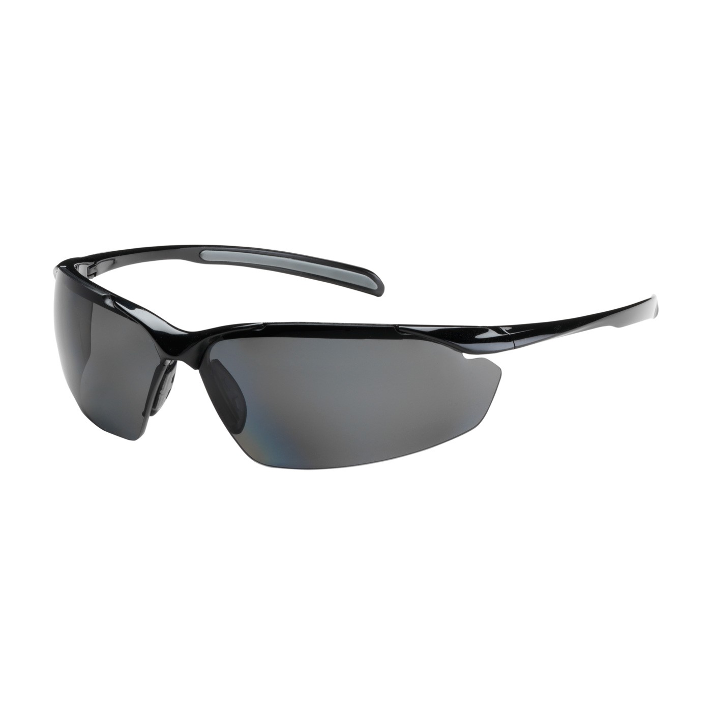 Commander™ Semi-Rimless Safety Glasses with Gloss Black Frame, Polarized Gray Lens and Anti-Scratch Coating  (#250-33-0041)