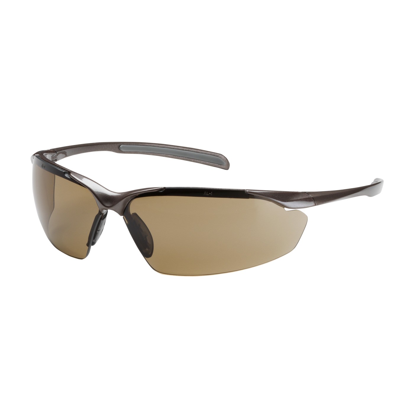 Commander™ Semi-Rimless Safety Glasses with Gloss Bronze Frame, Brown Lens and Anti-Scratch / Anti-Fog Coating  (#250-33-1024)