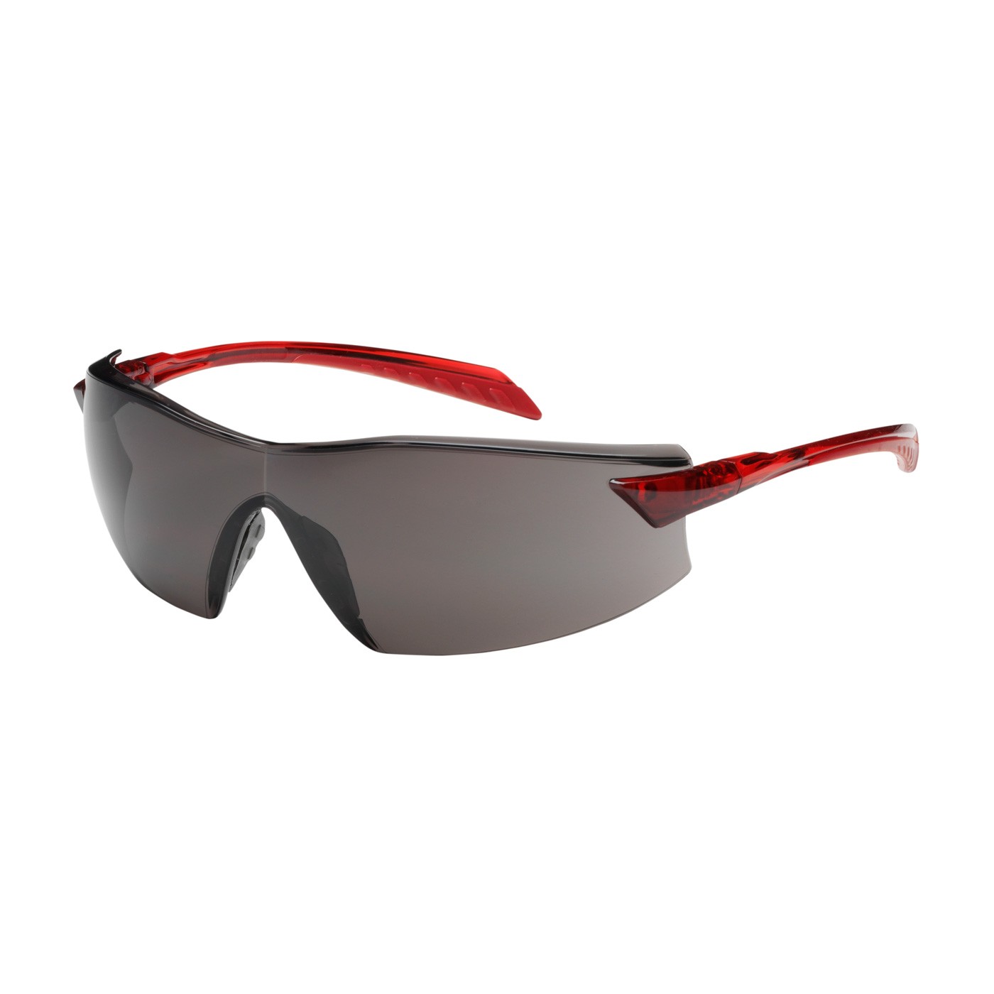 Radar™ Rimless Safety Glasses with Red Temple, Gray Lens and Anti-Scratch / Anti-Fog Coating  (#250-45-1021)