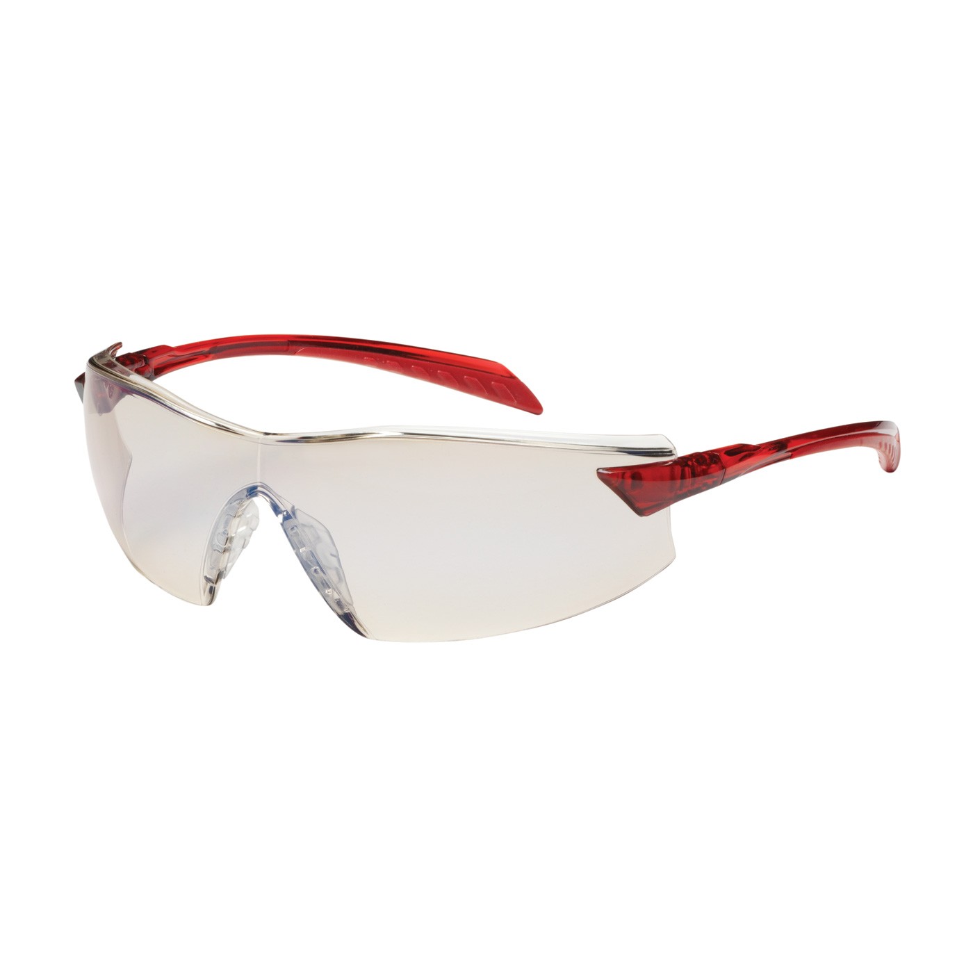Radar™ Rimless Safety Glasses with Red Temple, I/O Blue Lens and Anti-Scratch / Anti-Fog Coating  (#250-45-1226)