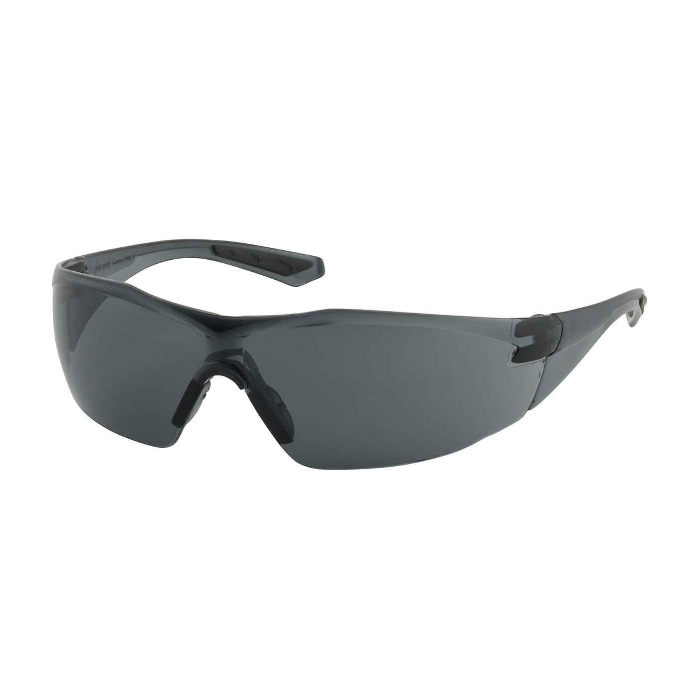 Pulse™ Rimless Safety Glasses with Clear Temple, Gray Lens and FogLess® 3Sixty™ Coating  (#250-49-0521)