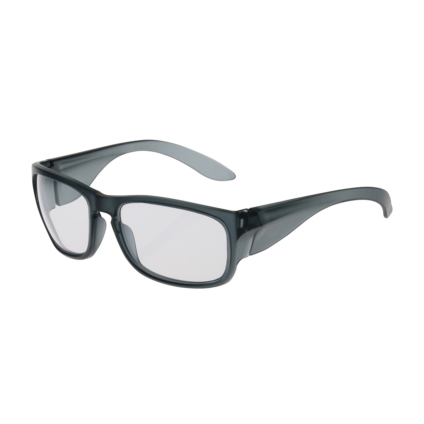 Bond™ Full Frame Safety Glasses with Translucent Charcoal Frame, Clear Lens and Anti-Scratch / Anti-Fog Coating  (#250-57-0020)