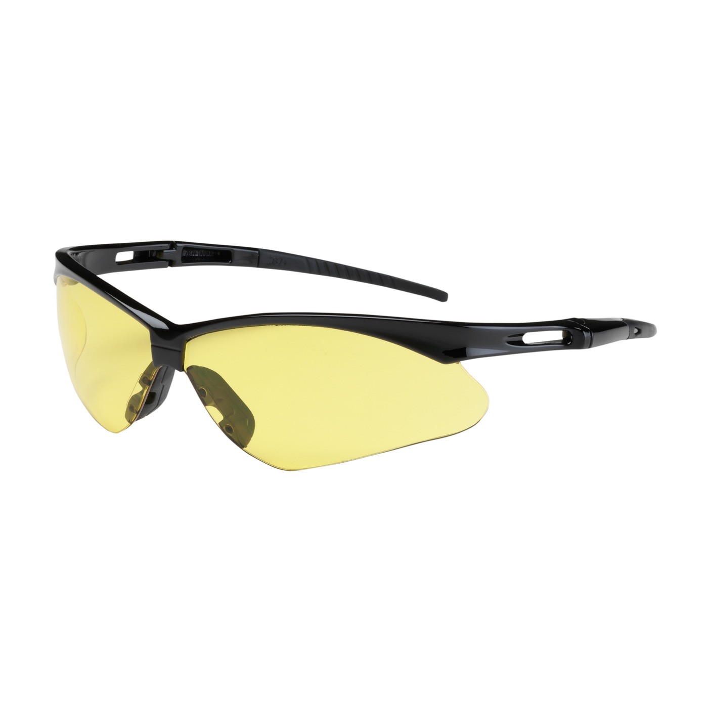 Anser™ Semi-Rimless Safety Glasses with Black Frame, Amber Lens and Anti-Scratch Coating  (#250-AN-10120)