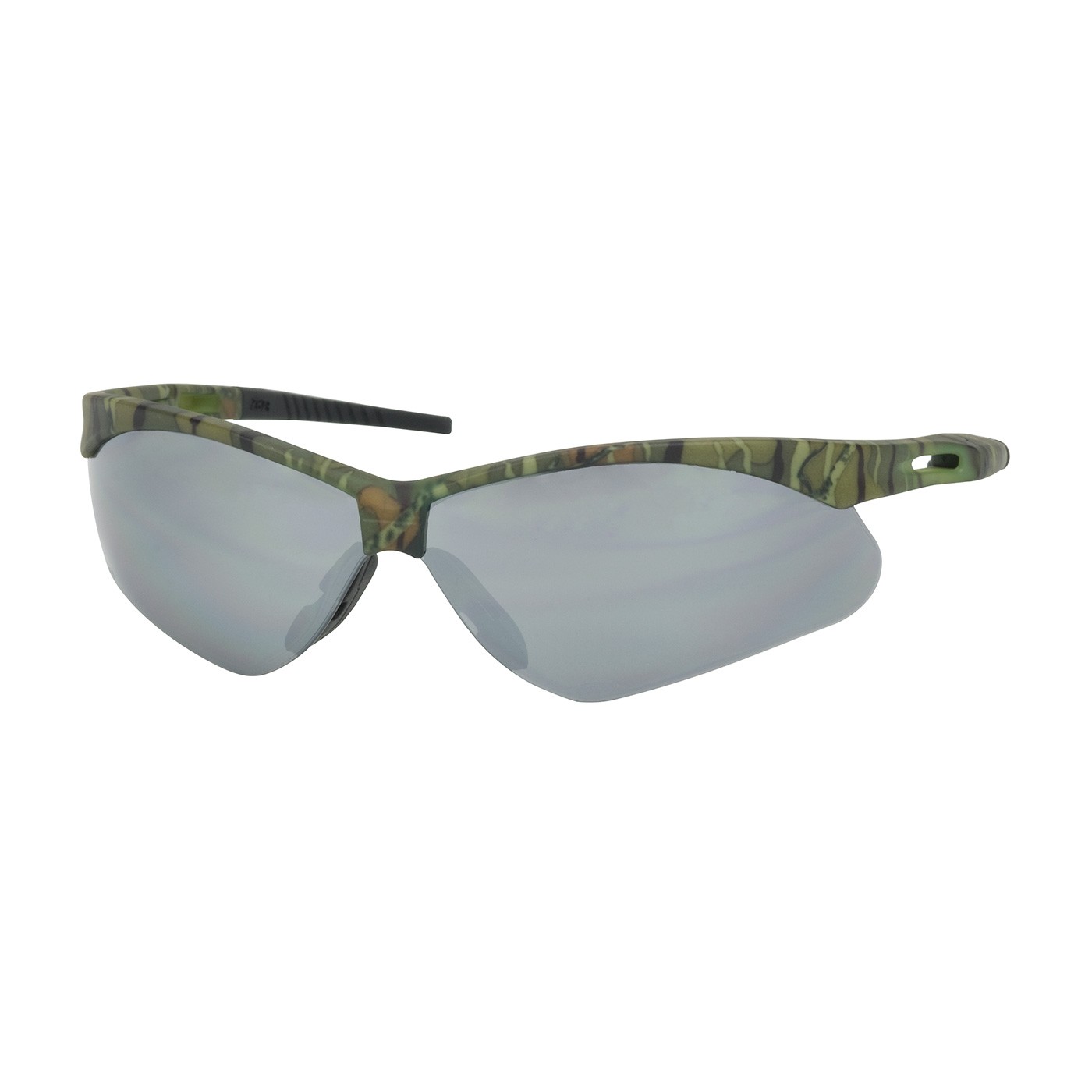 Anser™ Semi-Rimless Safety Glasses with Camouflage Frame, Silver Mirror Lens and Anti-Scratch Coating  (#250-AN-10128)