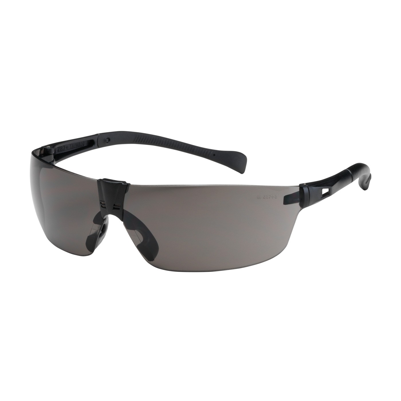 Monteray II™ Rimless Safety Glasses with Black Temple, Gray Lens and Anti-Scratch Coating  (#250-MT-10072)