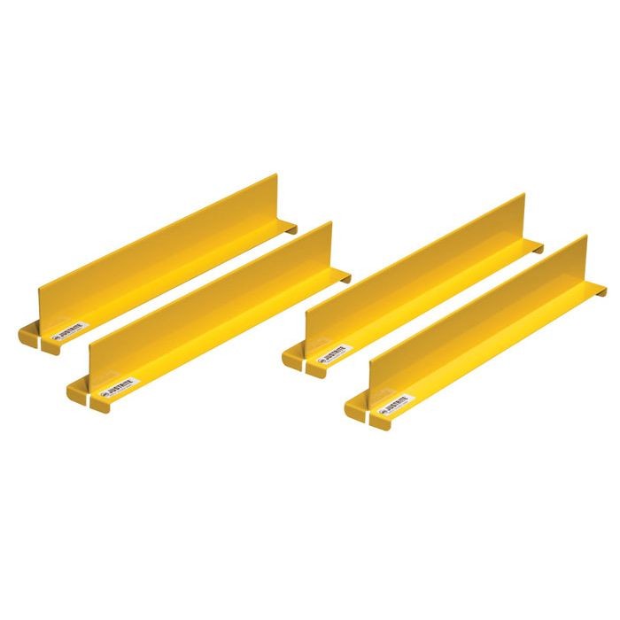 14" D Steel Shelf Dividers, Yellow, Set of 4 (#29985)
