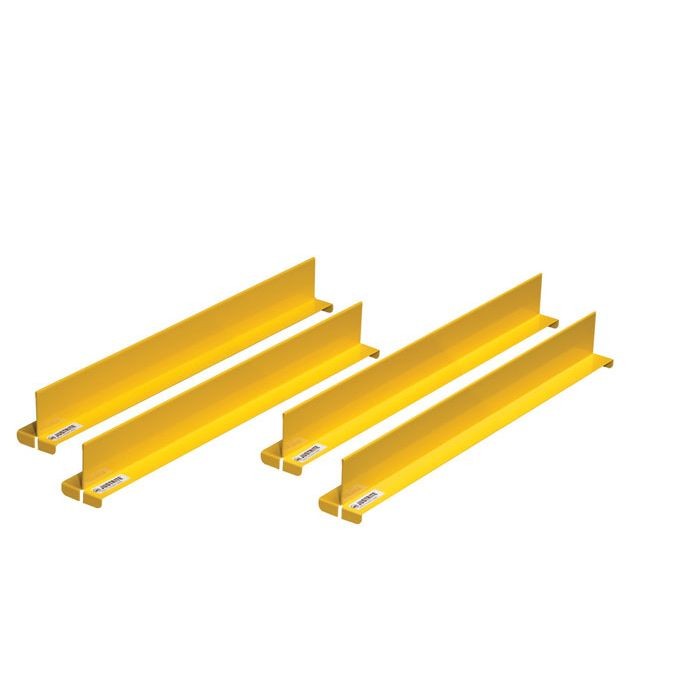 18" D Steel Shelf Dividers, Yellow, Set of 4 (#29990)