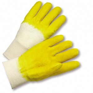 Latex Palm Coated, Crinkle Finish, Knit Wrist Gloves (#3001)