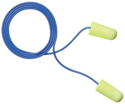 3M E-A-Rsoft Yellow Neons Earplugs, corded (#311-1250)