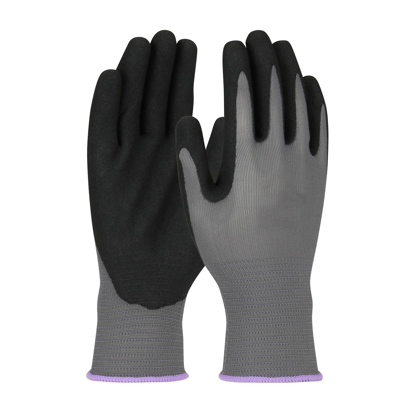 G-Tek® GP™ Seamless Knit Polyester Glove with Nitrile Coated MicroSurface Grip on Palm & Fingers - 13 Gauge (#34-300)