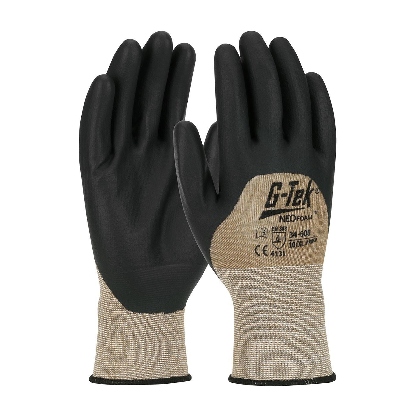 G-Tek® NeoFoam® Seamless Nylon Glove with NeoFoam® Coated Palm, Fingers & Knuckles - Touchscreen Compatible (#34-608)