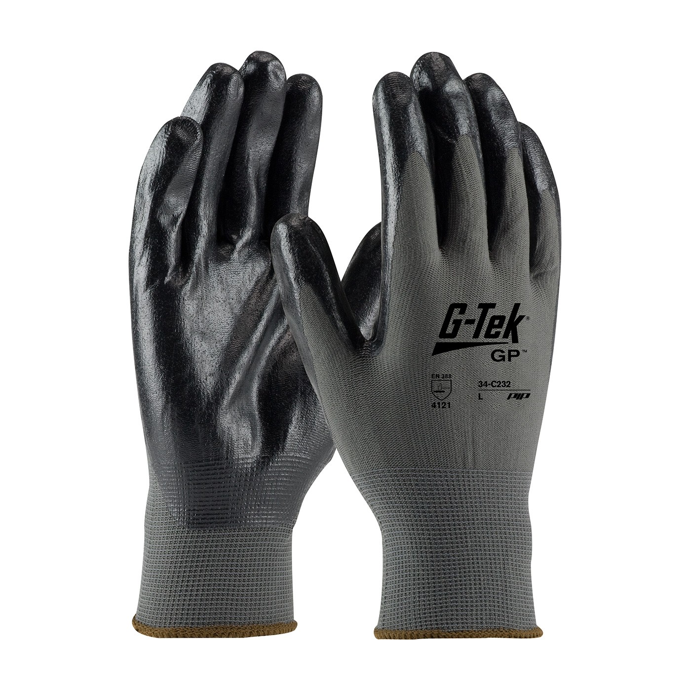 G-Tek® GP™ Seamless Knit Nylon Glove with Nitrile Coated Foam Grip on Palm & Fingers - Economy Grade (#34-C232)