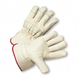 PIP® Premium Grade Top Grain Cowhide Leather Palm Glove with Fabric Back - Safety Cuff  (#5000)