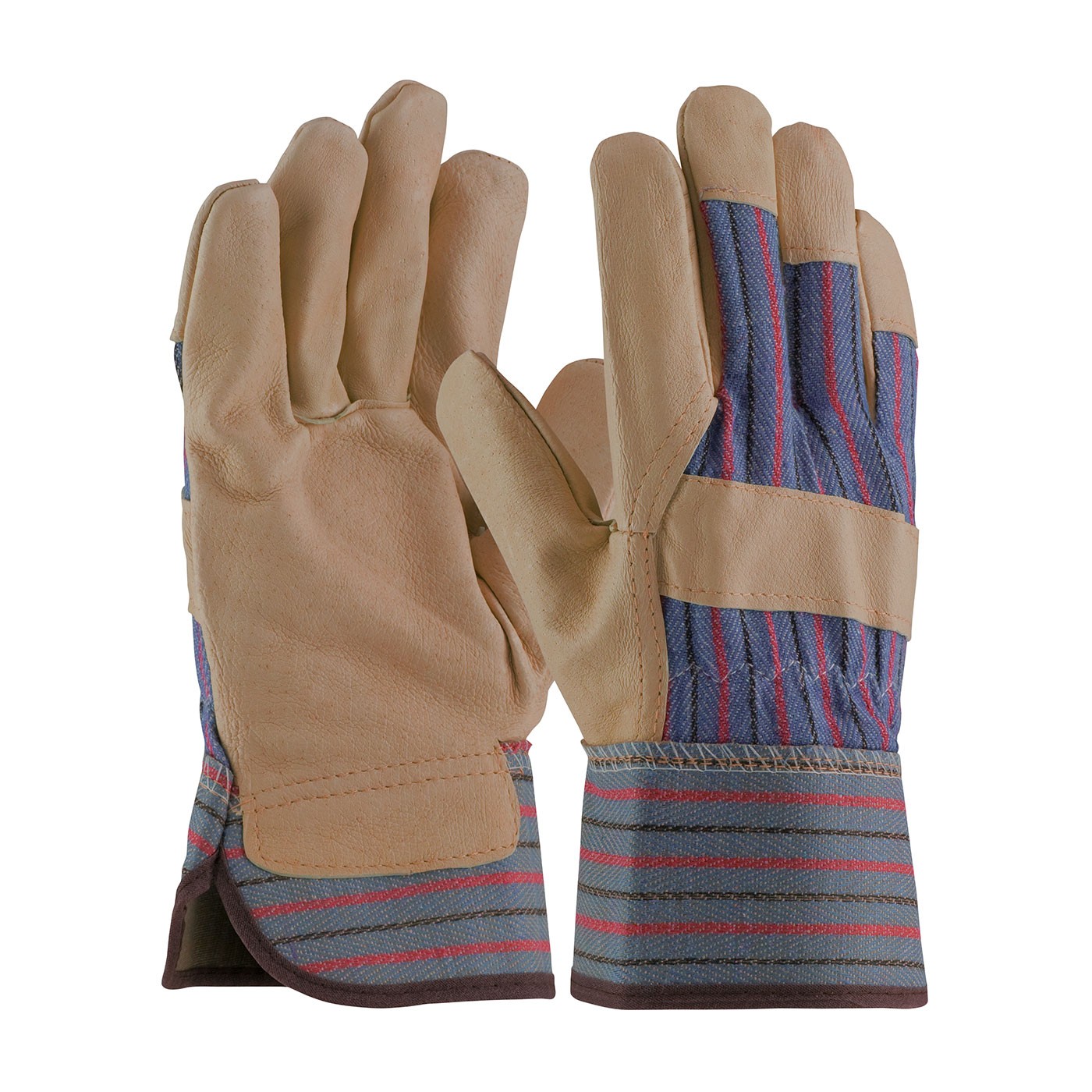 PIP® Select Grade Top Grain Pigskin Leather Palm Glove with Fabric Back - Safety Cuff  (#500P)