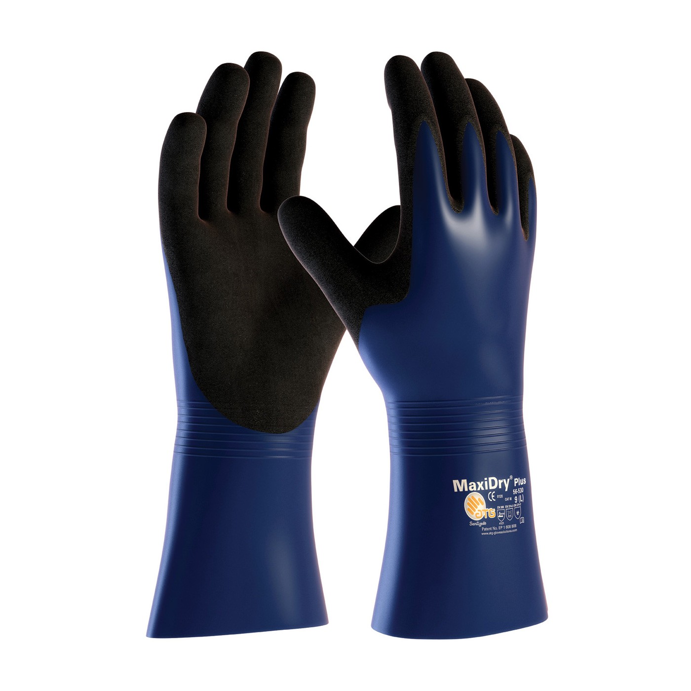 MaxiDry® Plus™ Nitrile Coated Glove with Nylon / Lycra Liner and Non-Slip Grip on Palm & Fingers (#56-530)