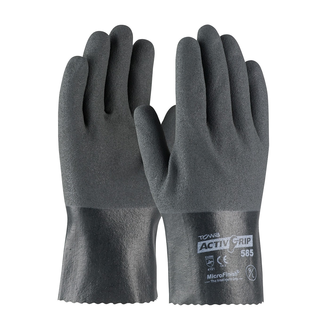 ActivGrip™ Nitrile Coated Glove with Cotton Liner and MicroFinish Grip - 10"  (#56-AG585)