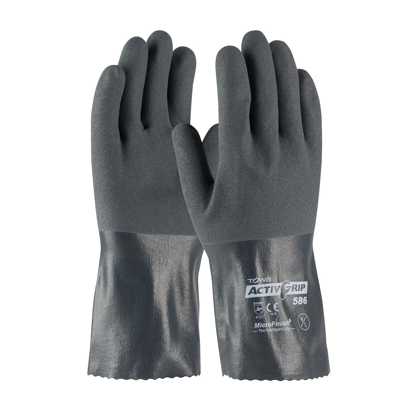 ActivGrip™ Nitrile Coated Glove with Cotton Liner and MicroFinish Grip - 12"  (#56-AG586)
