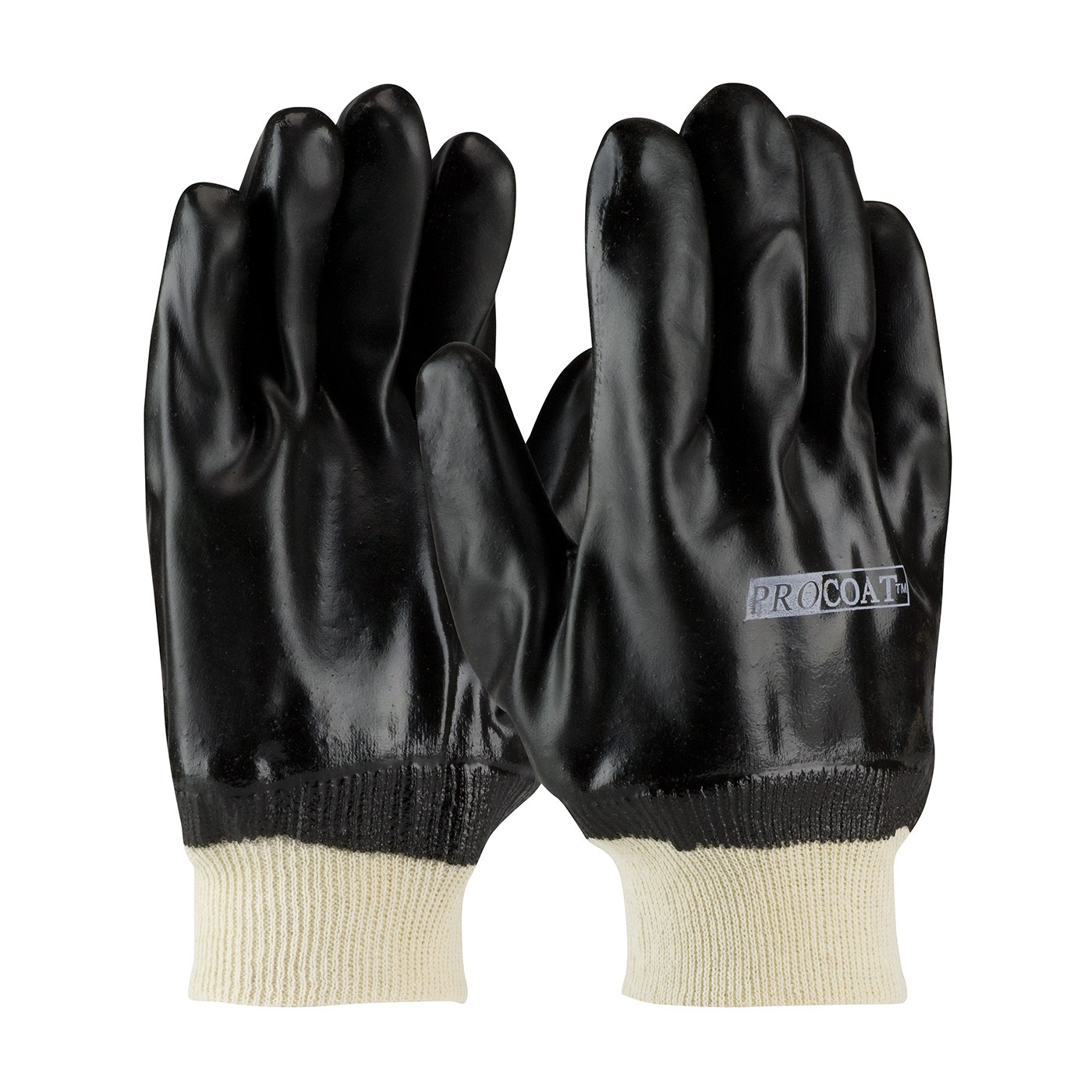 ProCoat® PVC Dipped Glove with Jersey Liner and Sandy Finish - Knitwrist  (#58-8215DD)