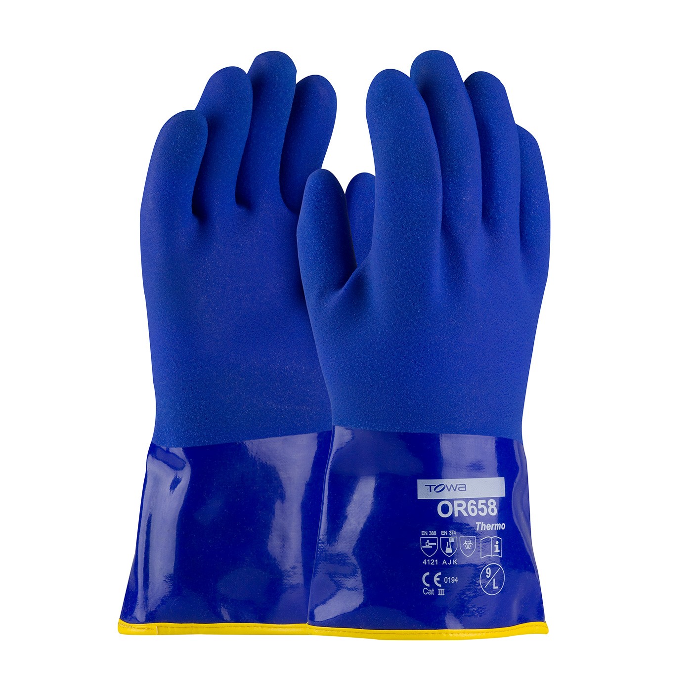 ProCoat® Cold Resistant PVC Glove with Detachable Terry Liner and Sandy Finish - 12"  (#58-8658DL)