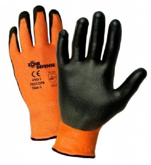 Orange HPPE Shell with Black Polyurethane Foam Palm Coat (#703COPB)