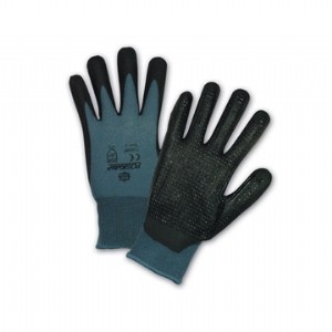 PosiGrip® Seamless Knit Nylon Glove with Nitrile Foam Grip on Palm & Fingers and Dotted Palm  (#715SBP)
